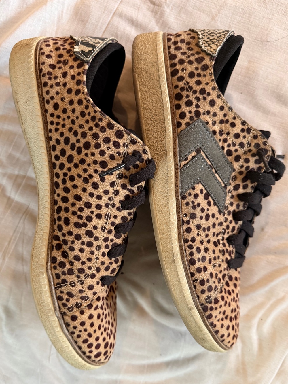 Dr. Scholl's Leopard Print Women's Sneakers - Brown & Black - W 8.5